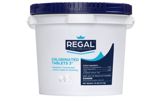 25 lb 3" Chlorinated Tabs Unwrapped Pail